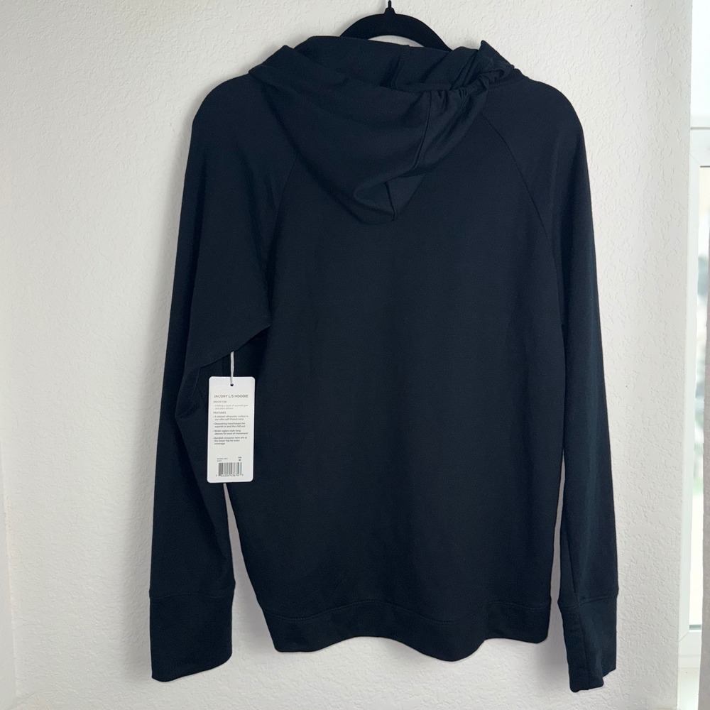 Balance Collection Jacoby LS Hoodie Mens Medium Black French Terry NWT - Picture 2 of 6